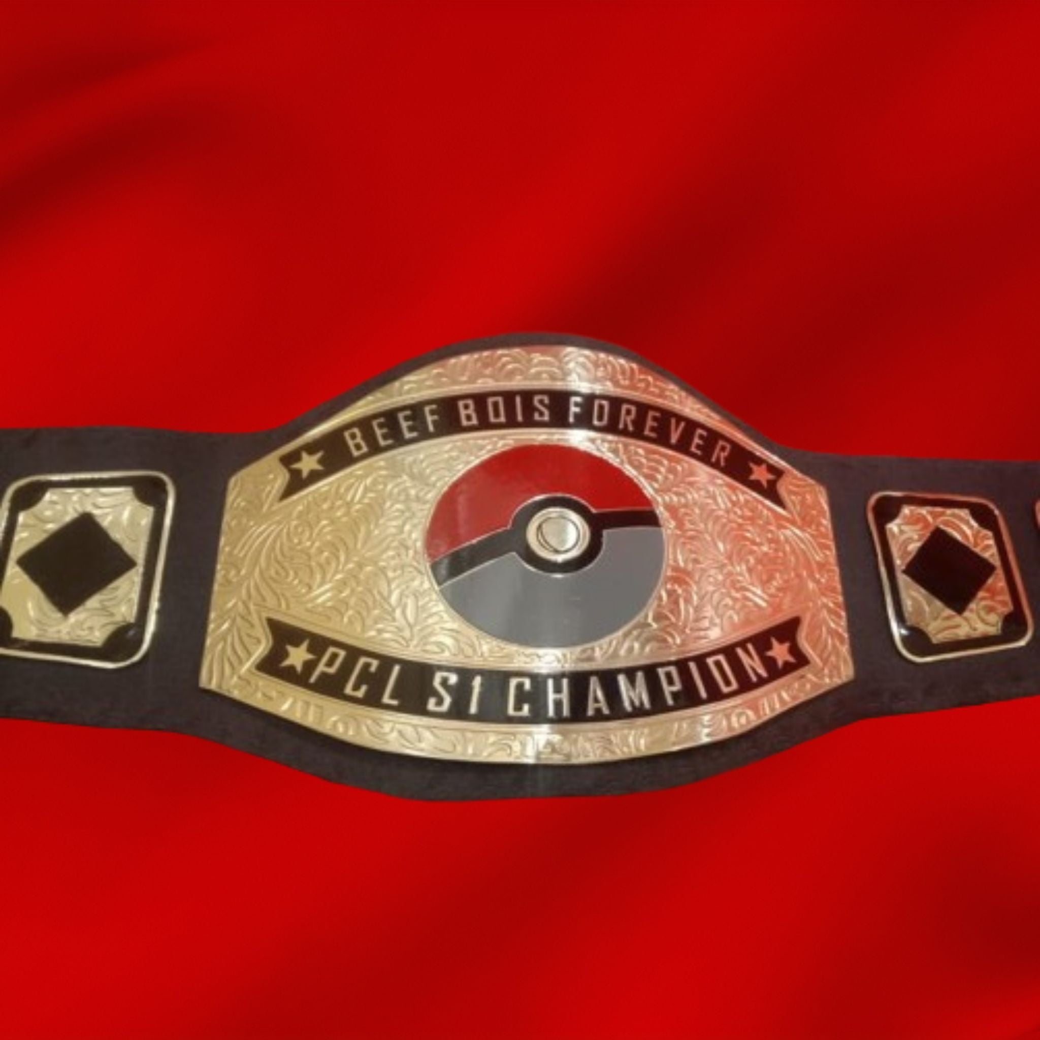 Custom Pokémon Ball Logo Wrestling Championship Belt