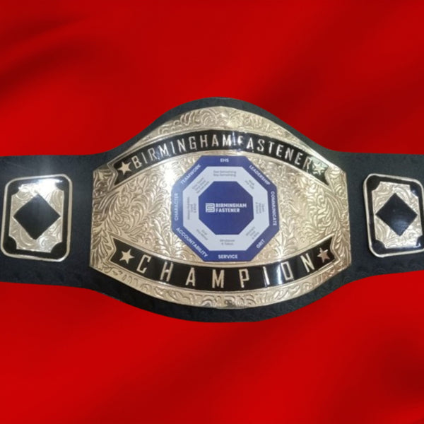 Custom Name And Goal Achieving Logo Wrestling Championship Belt