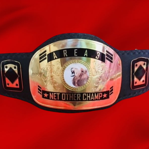 Custom Name And Lion Picture Logo Wrestling Championship Belt