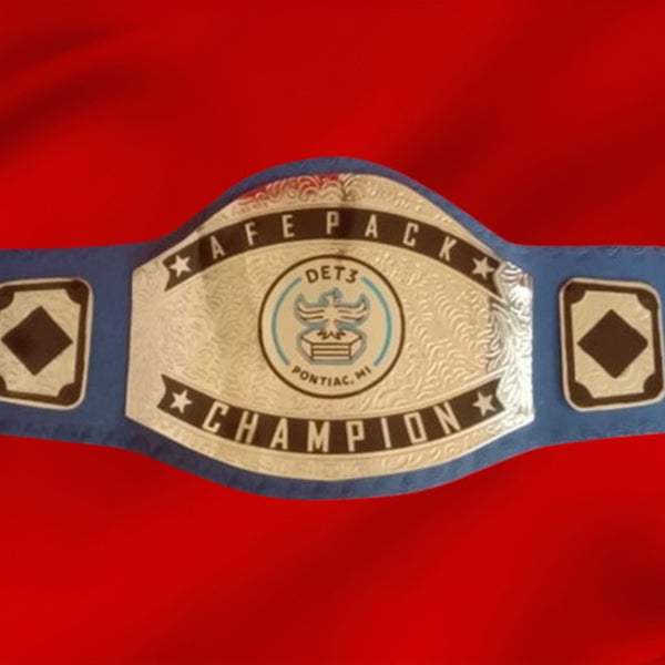 Custom Name And DET 3 Eagle Logo Wrestling Championship Belt