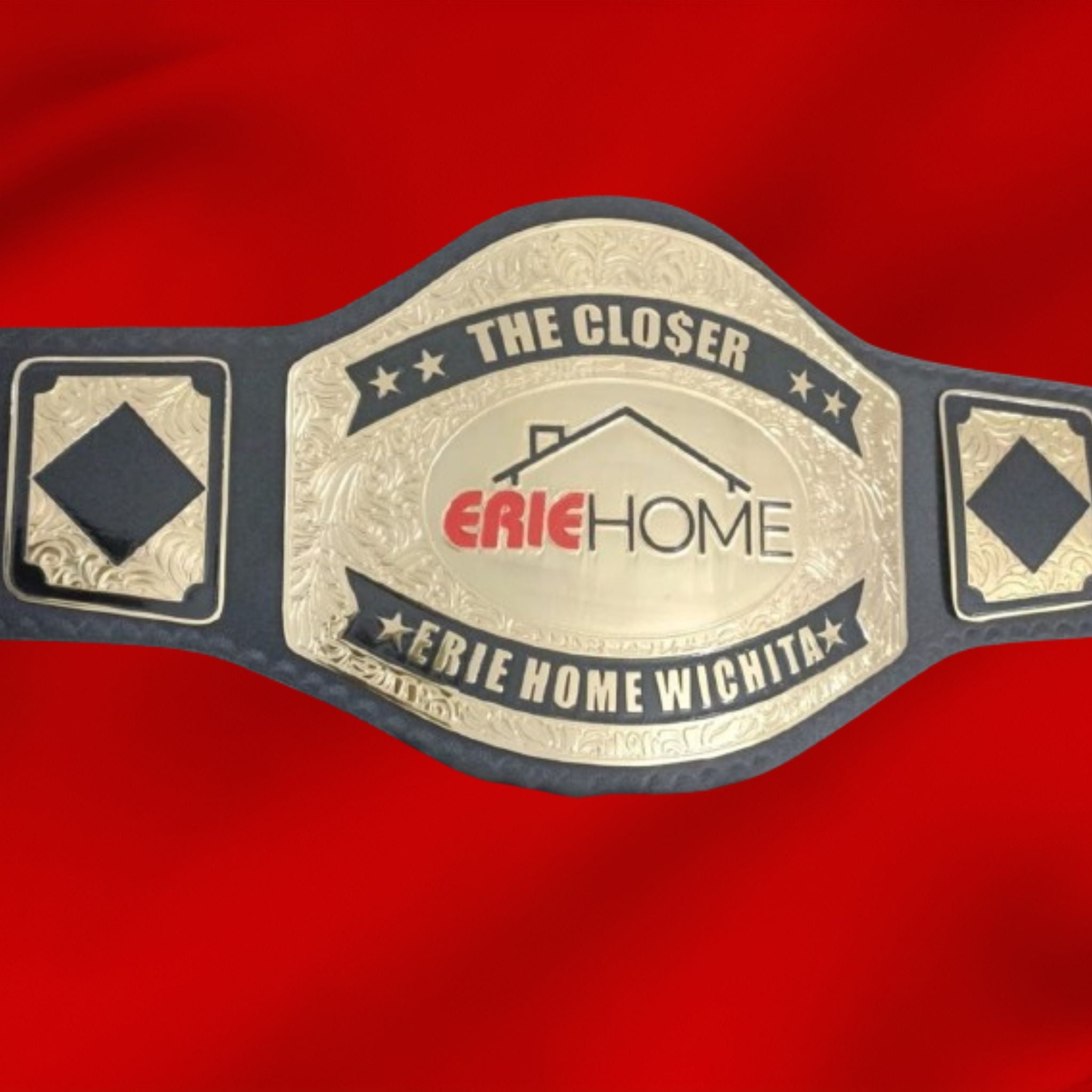 Custom Name and Erie Home Logo Wrestling Championship Belt - Customize Wrestling Belts