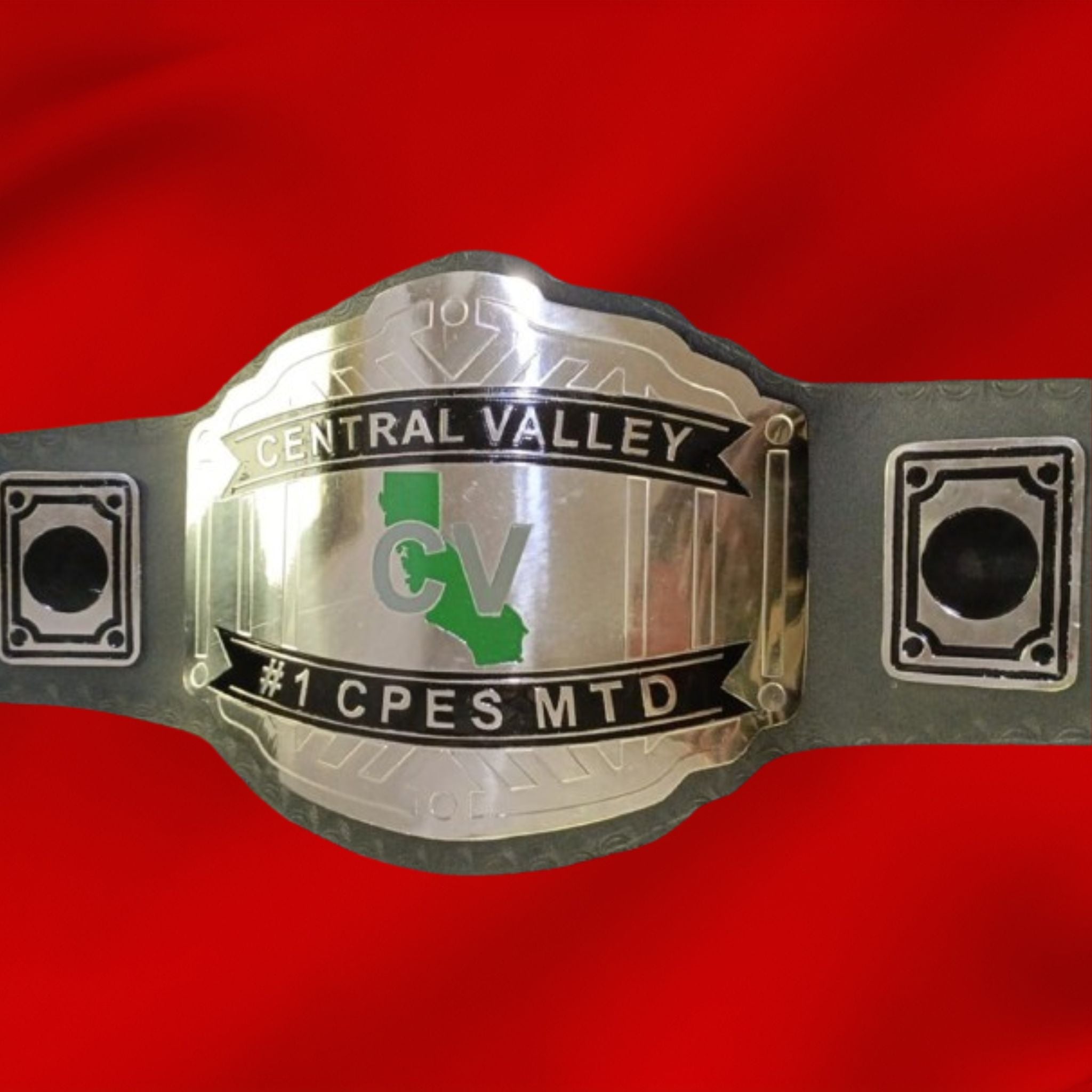 Custom Name And Central Valley Map Logo Wrestling Championship Belt