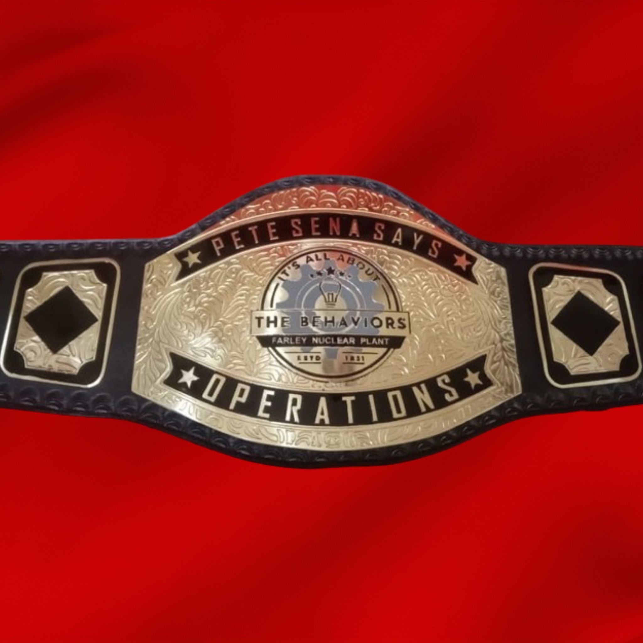 Custom Bulb Logo Wrestling Championship Belt