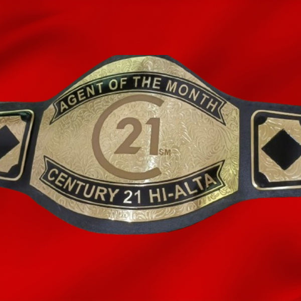 Custom Name and C21 Logo Wrestling Championship Belt - Customize Wrestling Belts