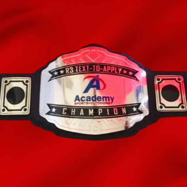 Custom Academy Logo Wrestling Championship Belt