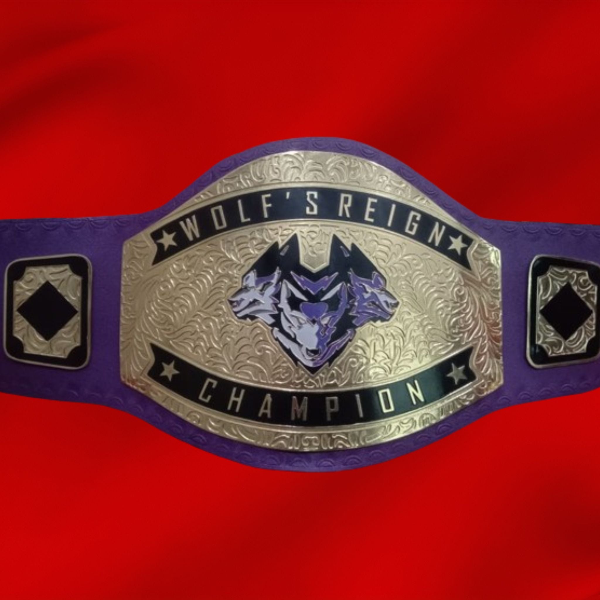 Custom Name and Wolf Logo Wrestling Championship Belt - Customize Wrestling Belts