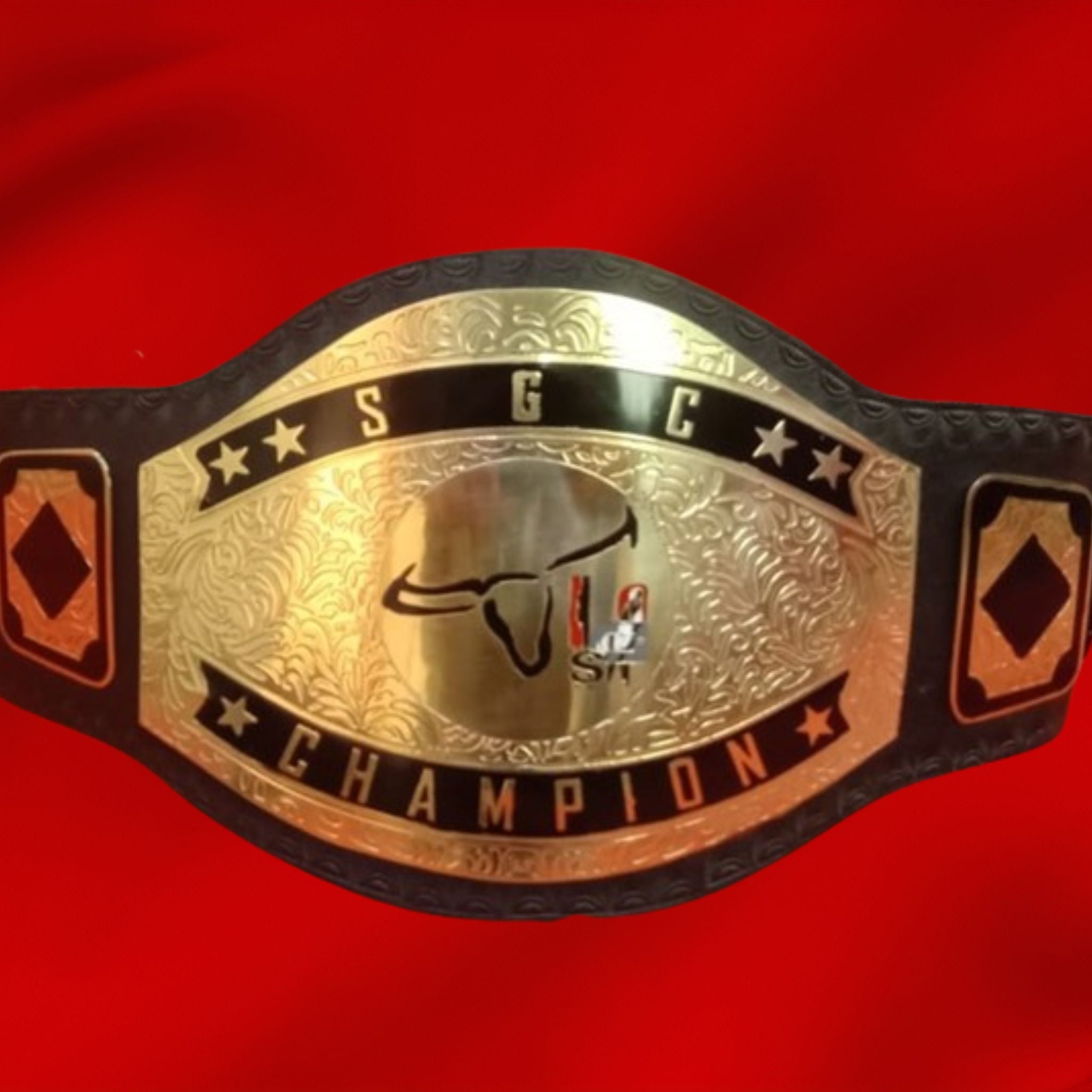 Custom Cow Head Logo Wrestling Championship Belt