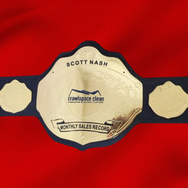 Custom Monthly Sales Record  Wrestling Championship Belt