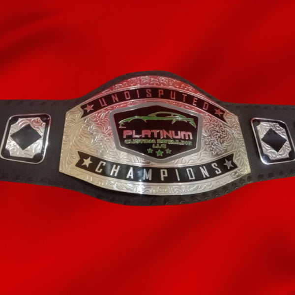 Custom Name And Platinum Logo For Your Firm Wrestling Championship Belt