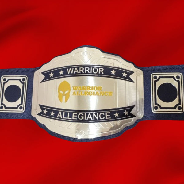 Custom Name and Warrior Allegiance Logo Wrestling Championship Belt - Customize Wrestling Belts