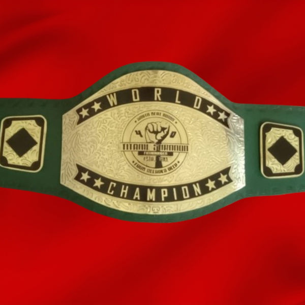 Custom Name And Handful Picture Logo Wrestling Championship Belt