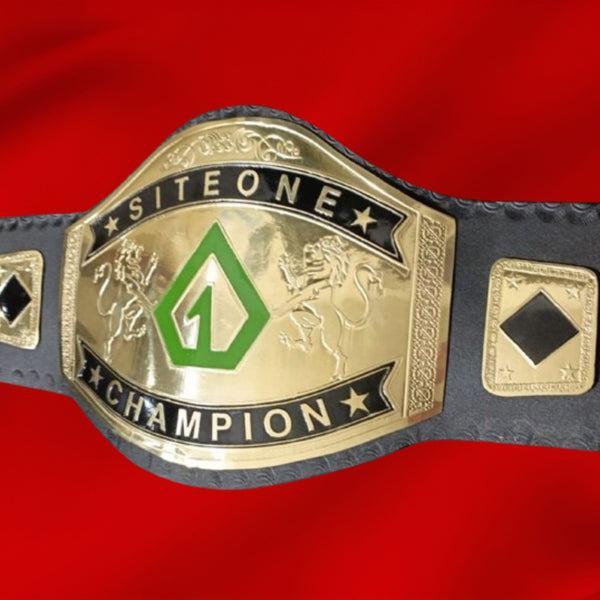 Custom Name and One Triangle Logo Wrestling Championship Belt - Customize Wrestling Belts