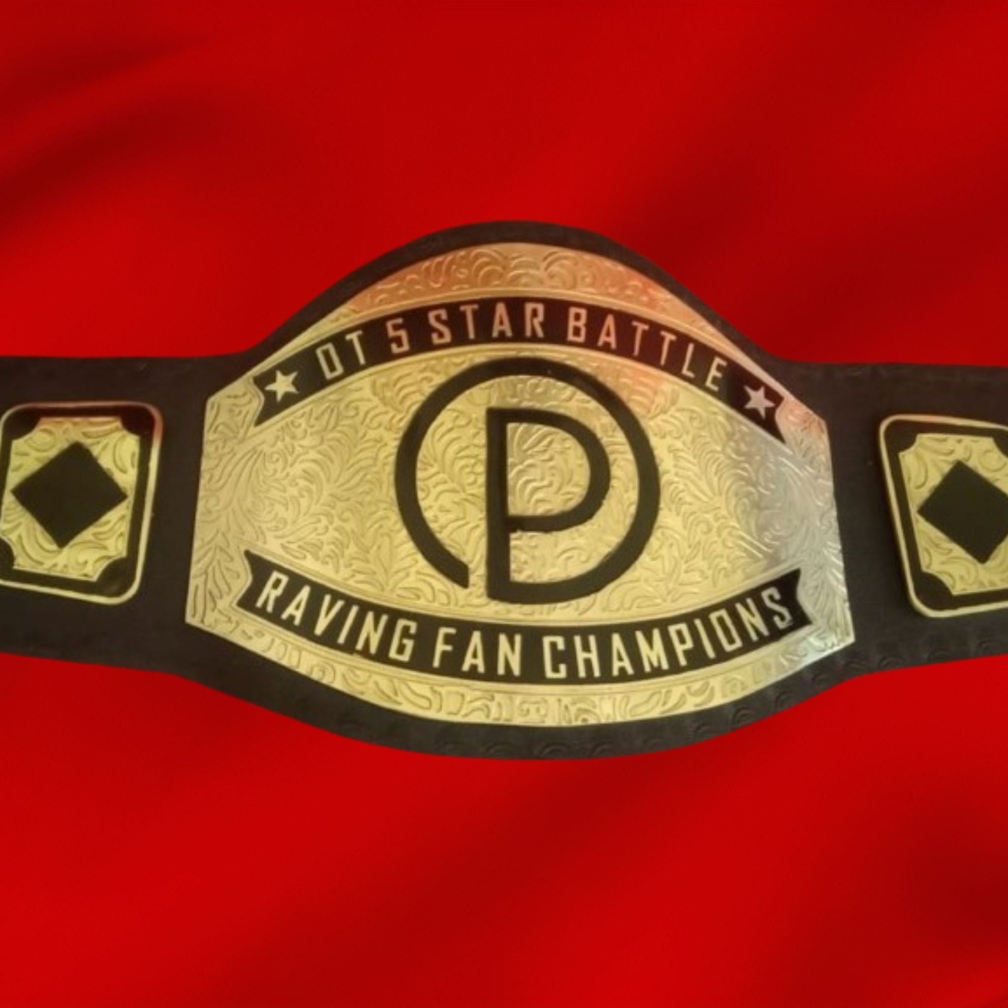 Custom Name and P Logo Wrestling Championship Belt - Customize Wrestling Belts