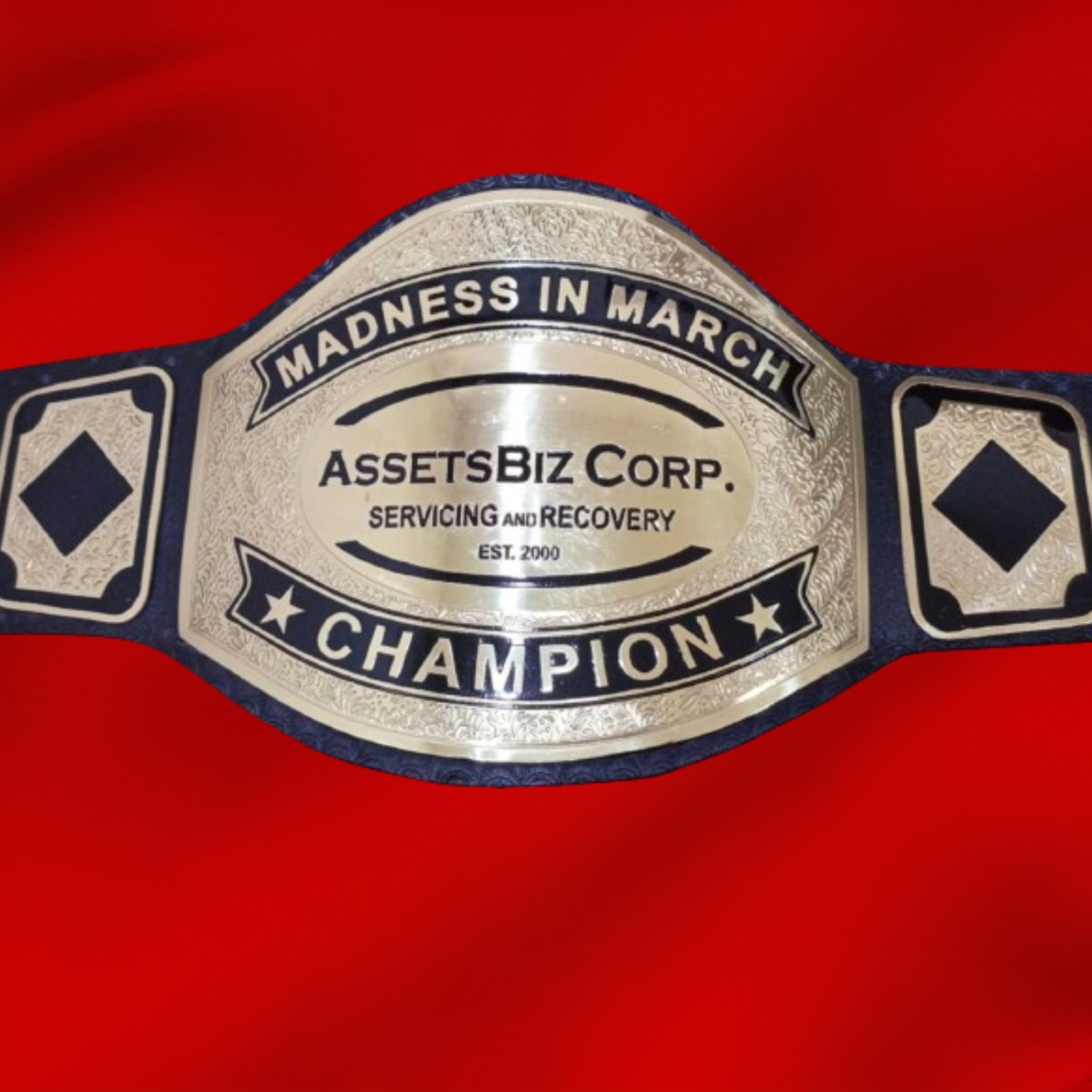 Custom Name and AssetBiz Corp Logo For Your Firm Wrestling Championship Belt - Customize Wrestling Belts