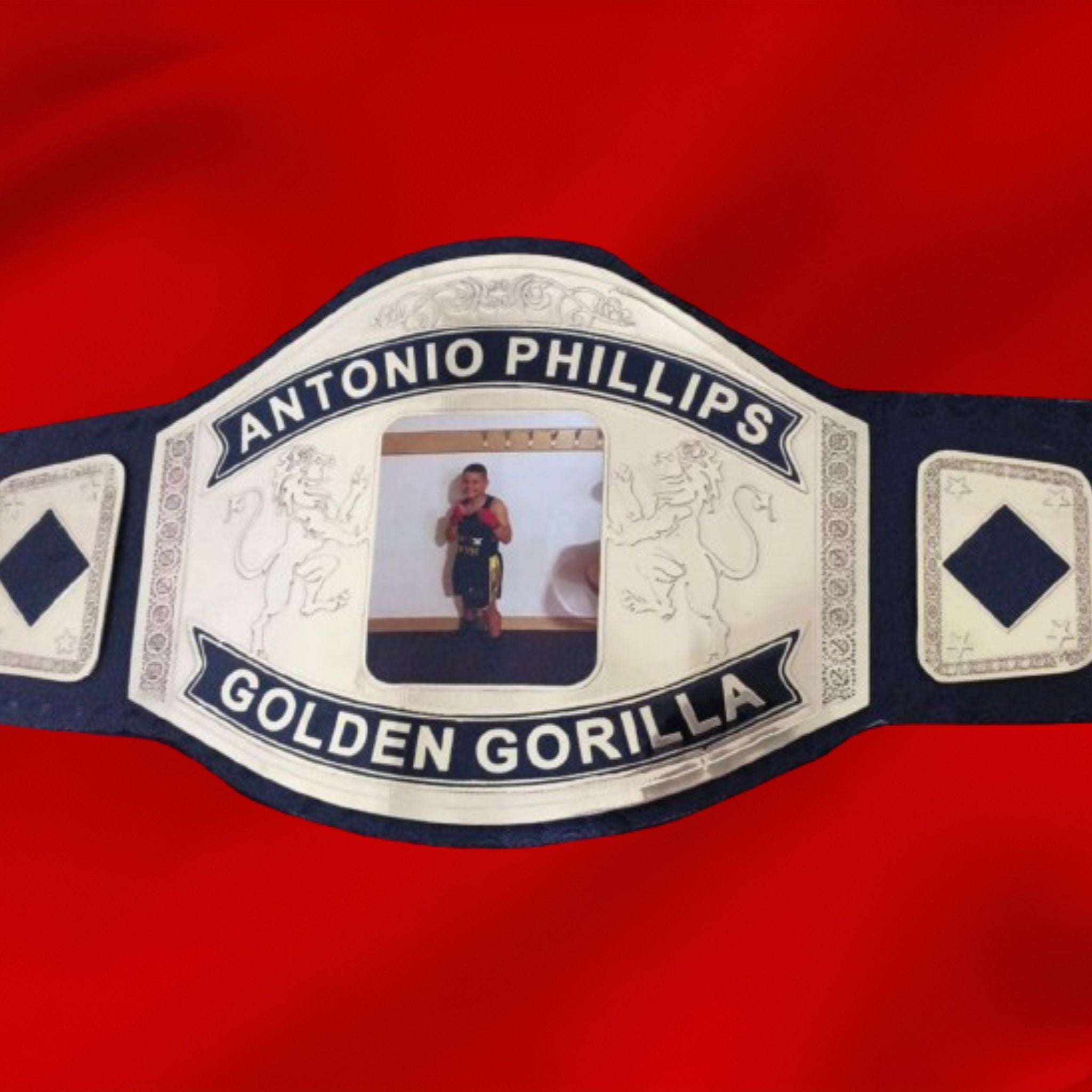 Custom Name and Kids Picture Logo Wrestling Championship Belt - Customize Wrestling Belts