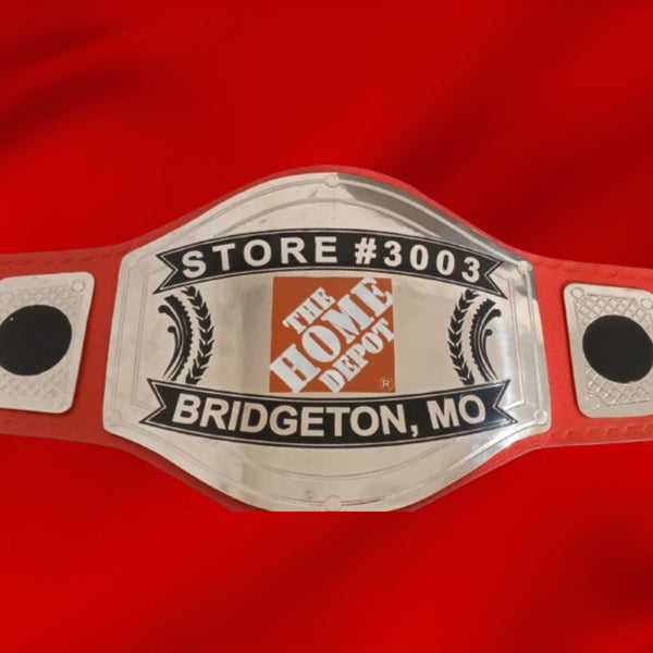 Custom Name and The Home Depot Logo Wrestling Championship Belt - Customize Wrestling Belts