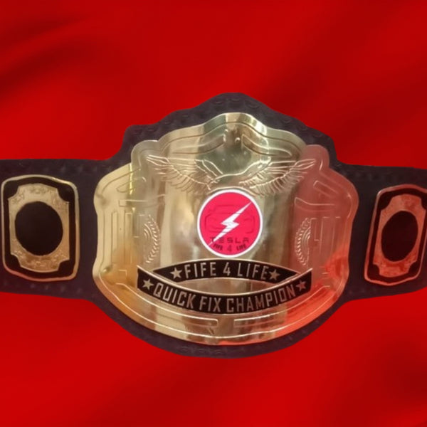 Custom Red Electric Sign Championship Belt