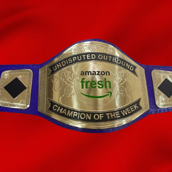 Custom Name and Amz Fresh Logo Wrestling Championship Belt - Customize Wrestling Belts