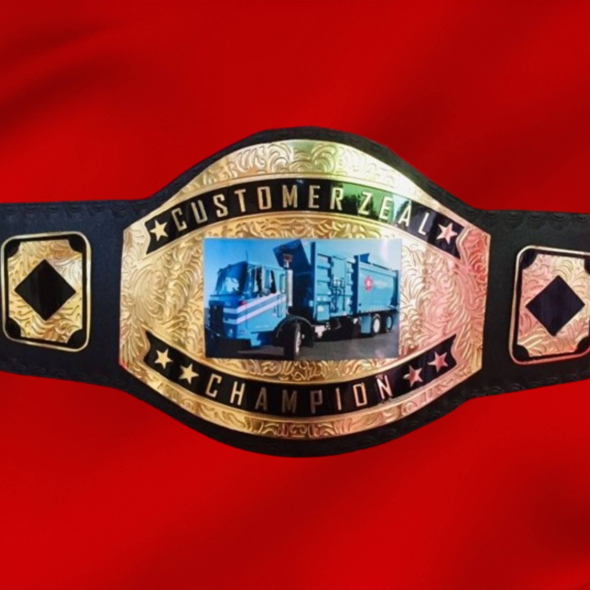 Custom Name And Truck Picture Logo Wrestling Championship Belt