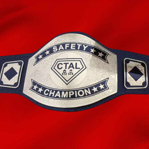 Custom Name and CTAL Safety Logo For Your Firm Wrestling Championship Belt - Customize Wrestling Belts