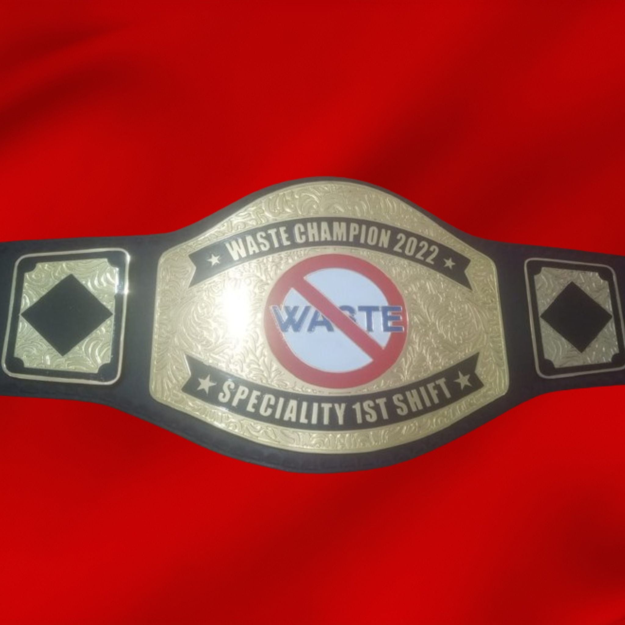 Custom Name and No Waste Band Logo Wrestling Championship Belt