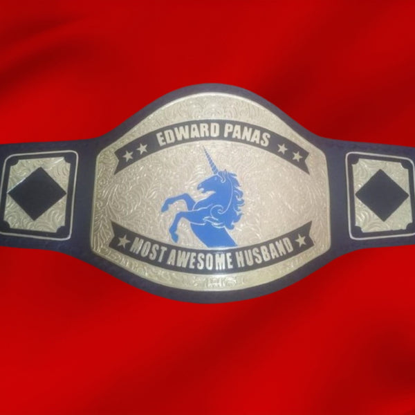 Custom Name And Horse Logo Wrestling Championship Belt