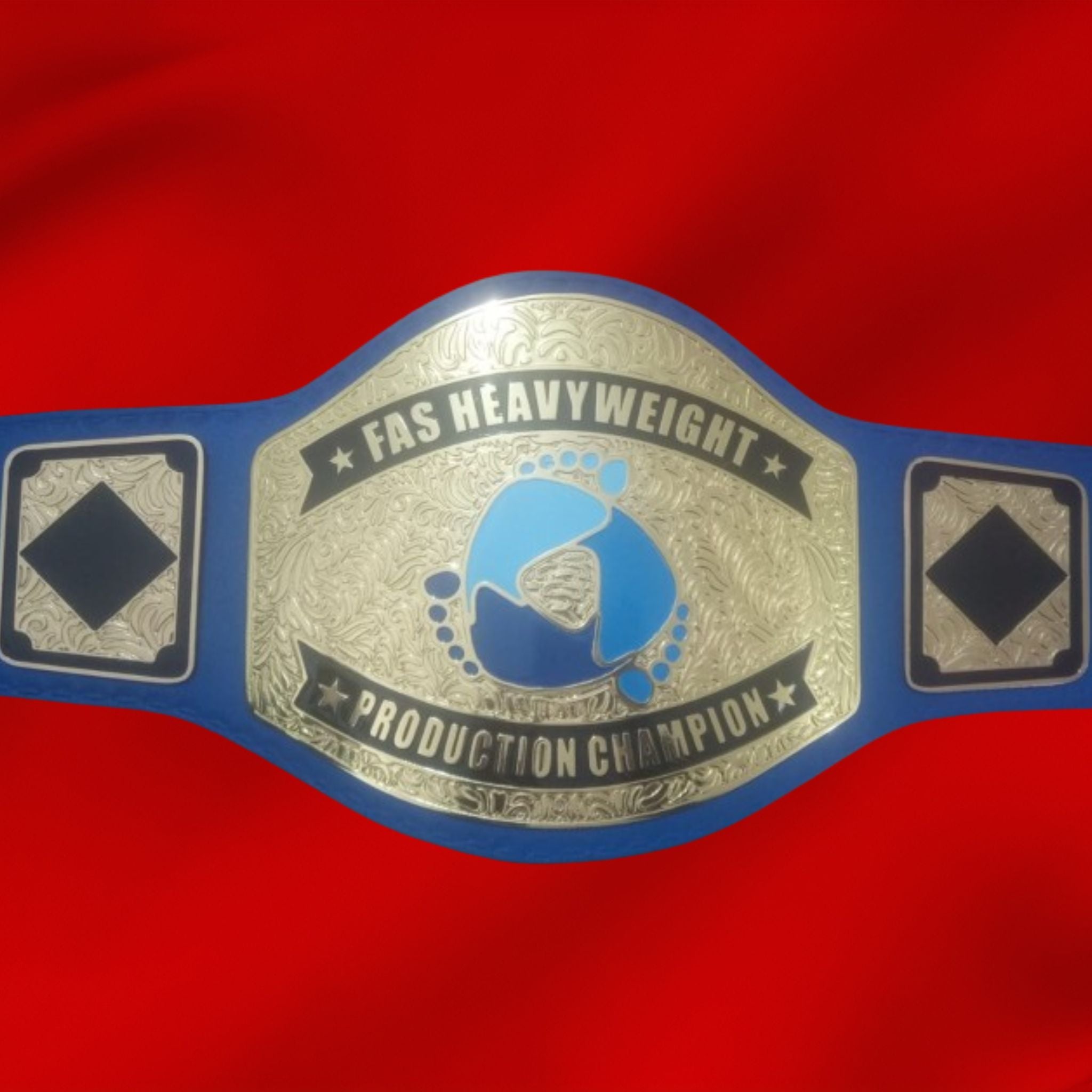 Custom Name And Foot Print Logo Wrestling Championship Belt