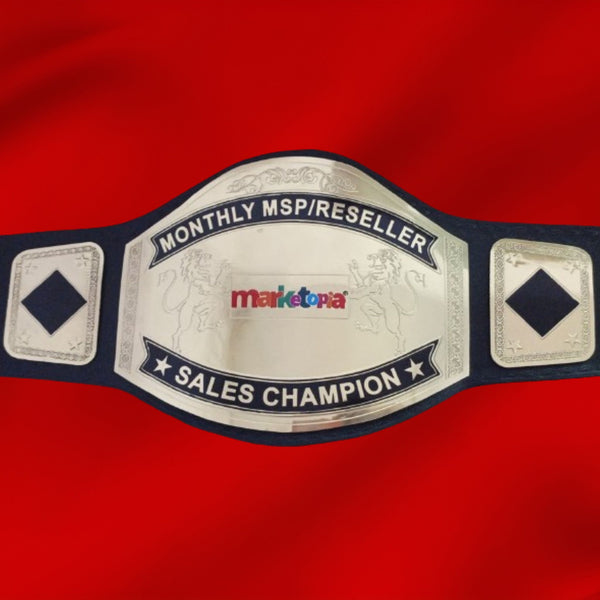 Custom Name and Marketopia Logo Wrestling Championship Belt - Customize Wrestling Belts