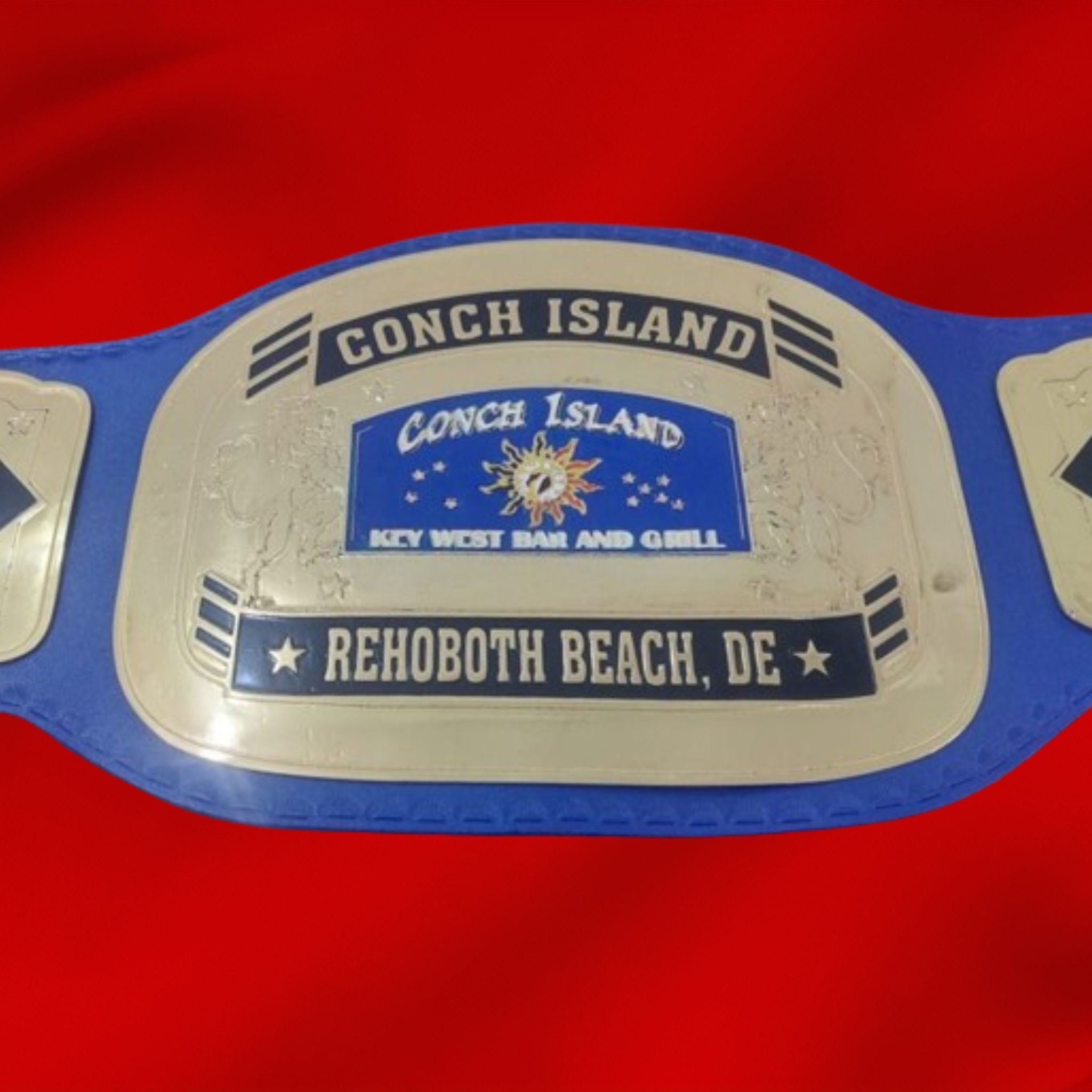Custom Conch Island Logo Wrestling Championship Belt
