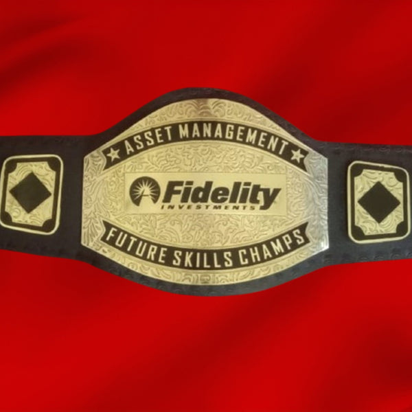 Custom Name And Fidelity Investment Logo Wrestling Championship Belt