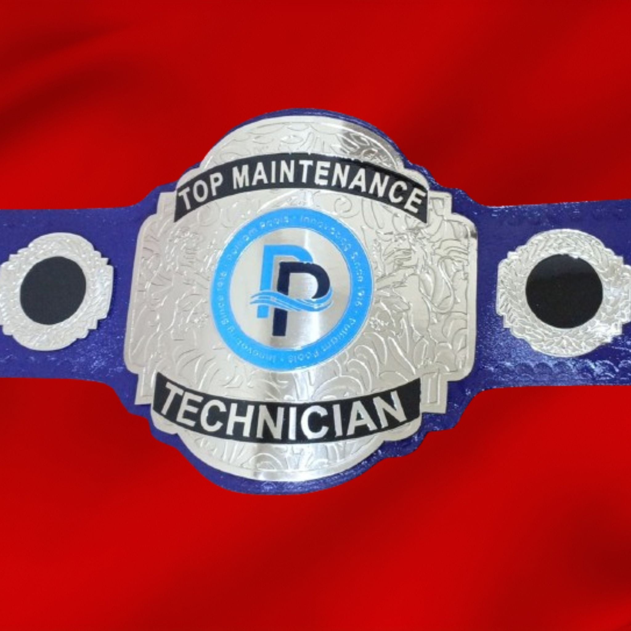 Custom Name and Pulliam Pools Logo Wrestling Championship Belt - Customize Wrestling Belts