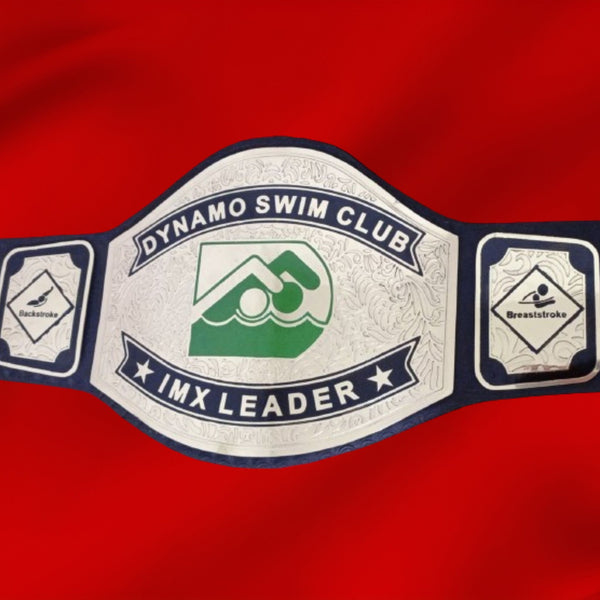 Custom Name and Dynamo Swim Club Logo Wrestling Championship Belt - Customize Wrestling Belts