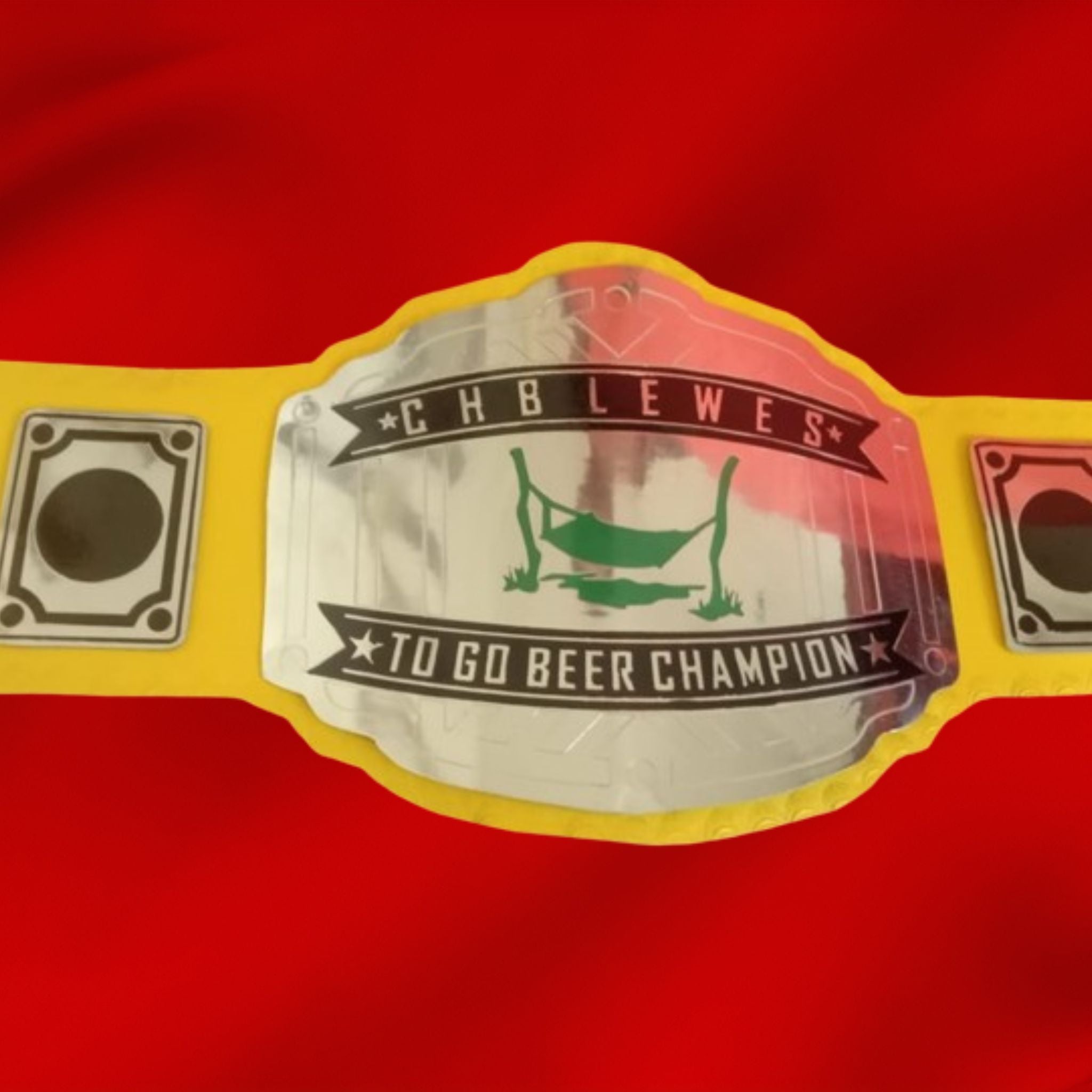 Custom Name and Green Net Woven Sling Logo Championship Belt - Customize Wrestling Belts