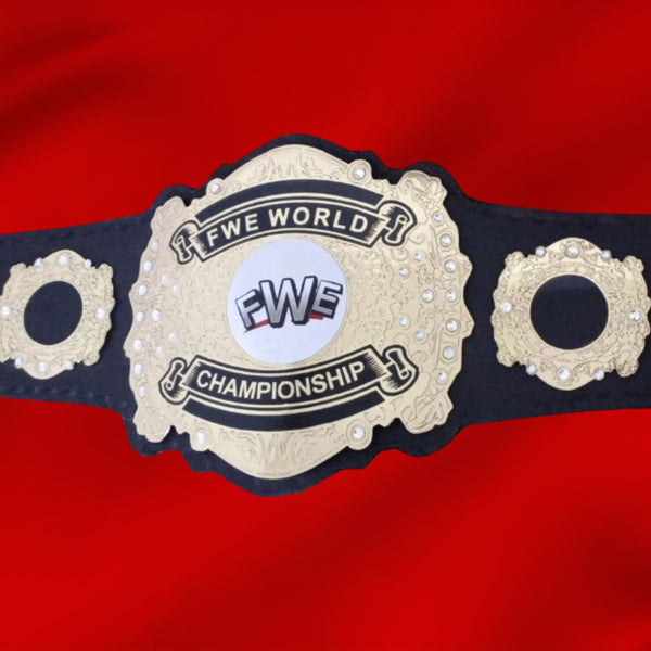 Custom Name and FWE Logo Wrestling Championship Belt - Customize Wrestling Belts