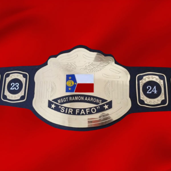 Custom Name and Flag Logo Wrestling Championship Belt - Customize Wrestling Belts