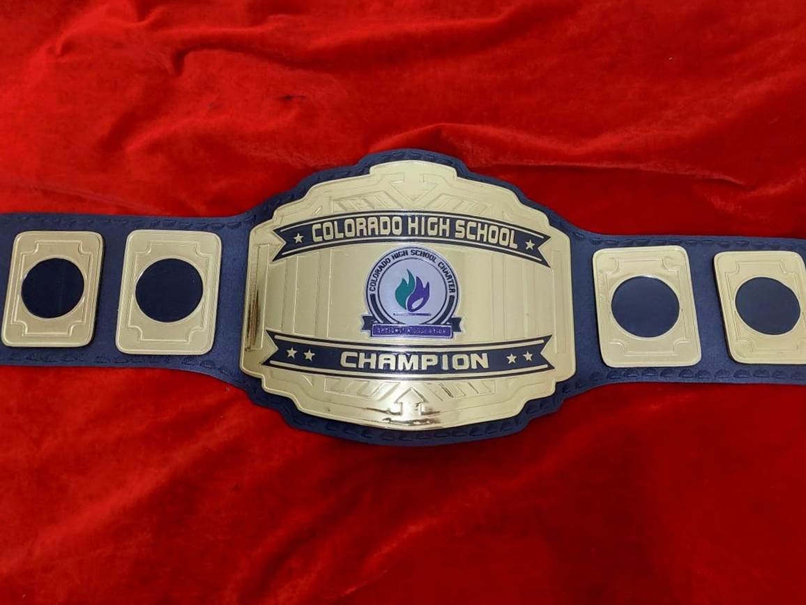 Custom Name and School  Logo For Your School Wrestling Championship Belt