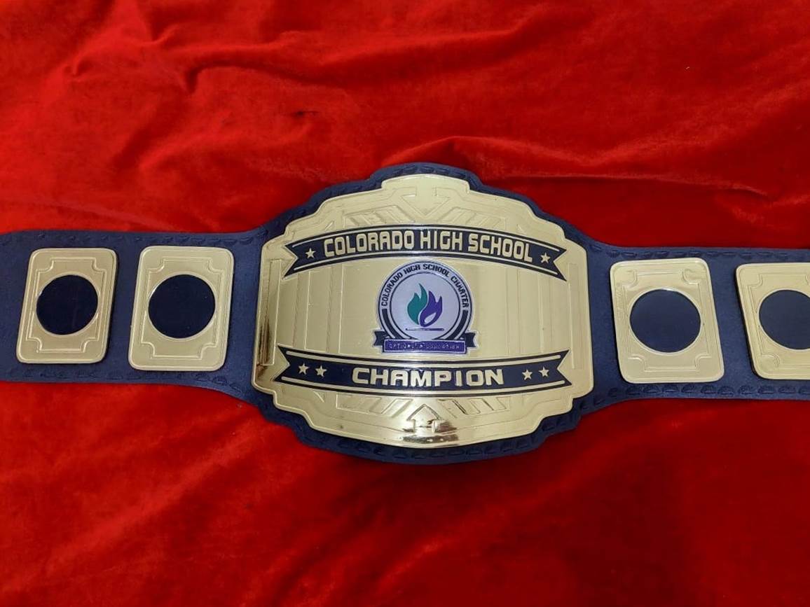 Custom Name and School  Logo For Your School Wrestling Championship Belt