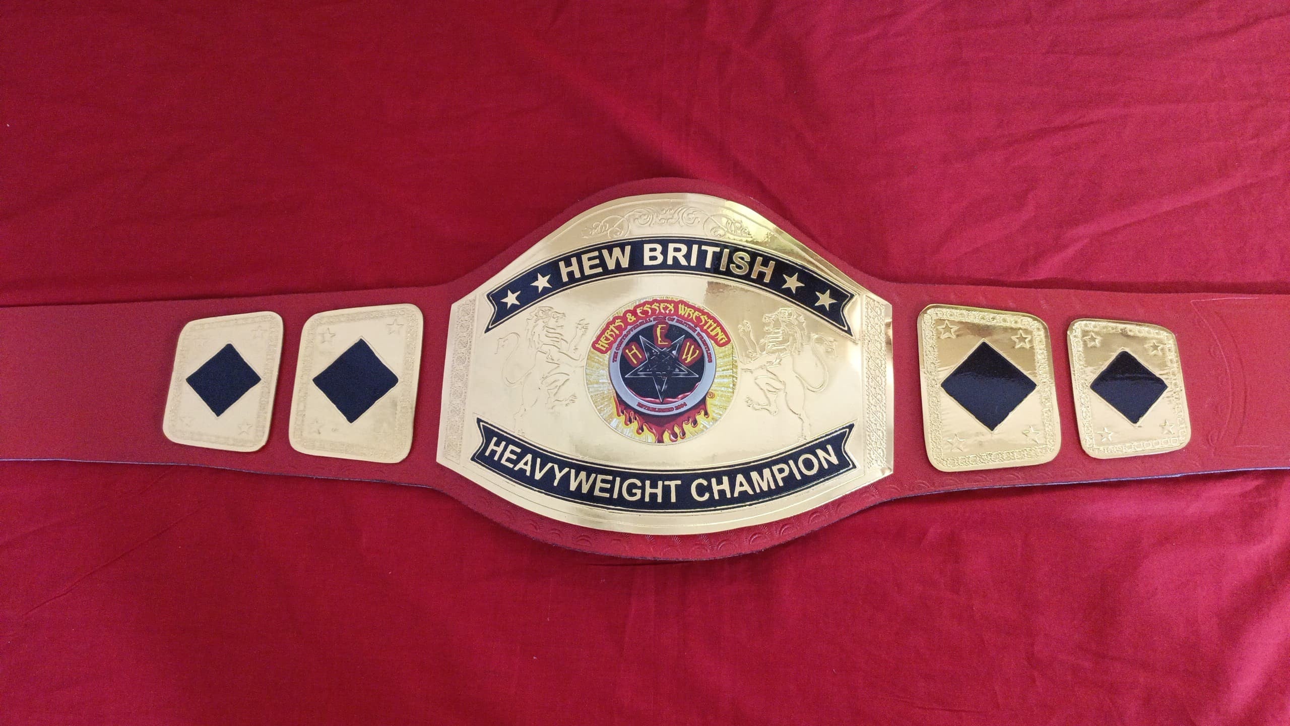 Custom Name and Bloody Star Logo Wrestling Championship Belt - Customize Wrestling Belts