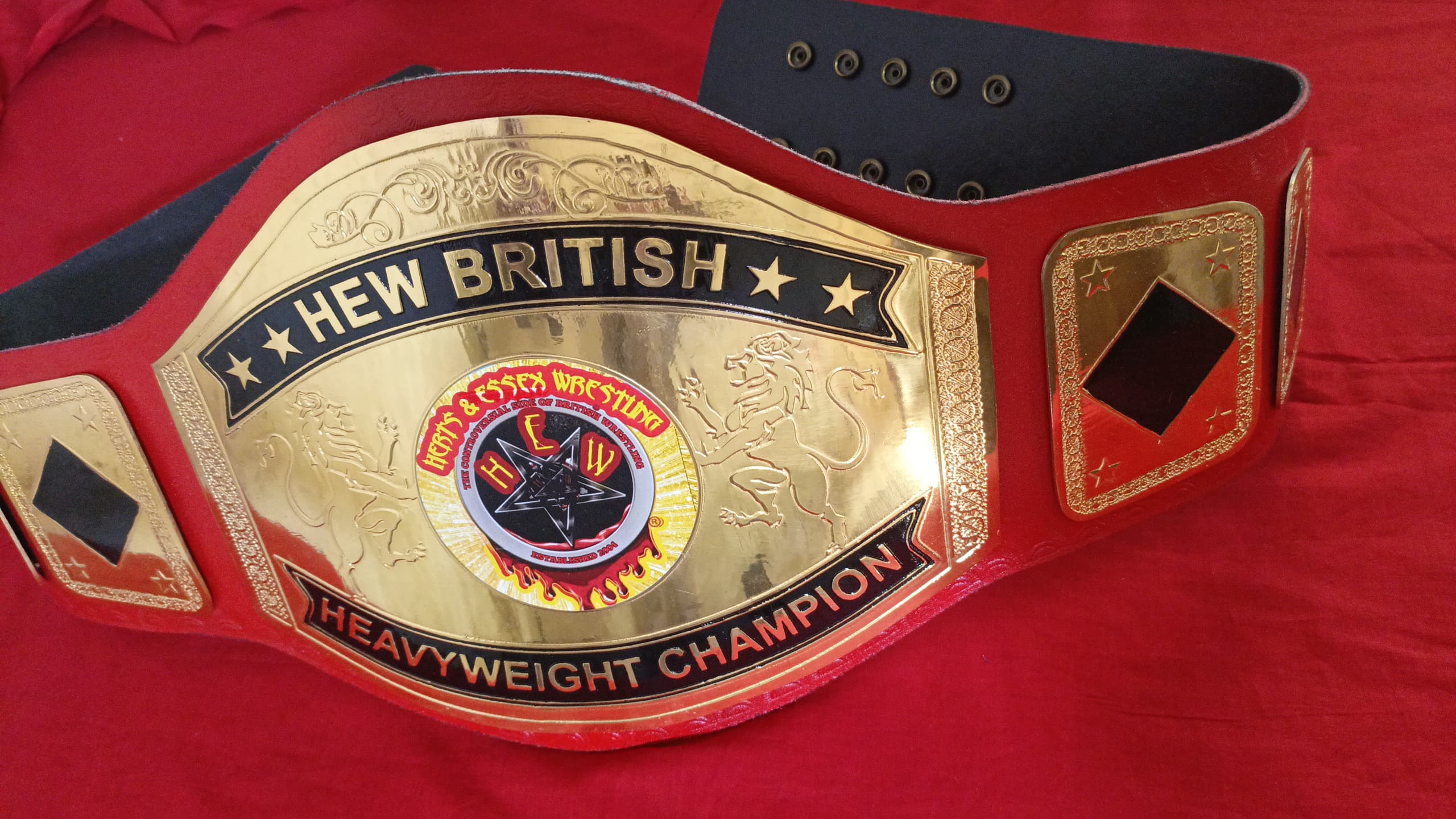 Custom Name and Bloody Star Logo Wrestling Championship Belt - Customize Wrestling Belts