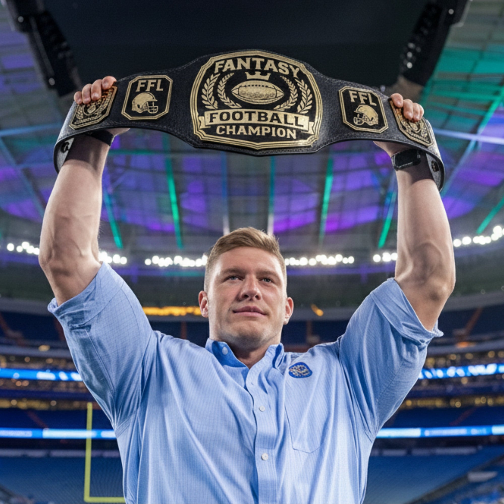 Fantasy Football Belt Gold