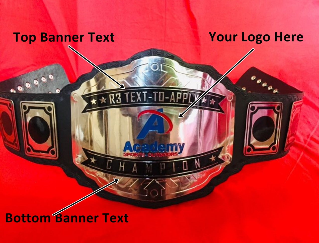 Custom Name And Academy Logo Wrestling Championship Belt - Customize Wrestling Belts