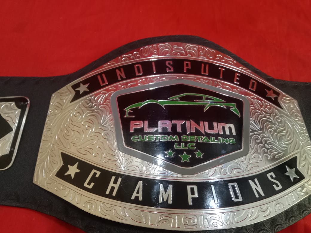 Custom Name and Platinum Logo For Your Firm Wrestling Championship Belt - Customize Wrestling Belts