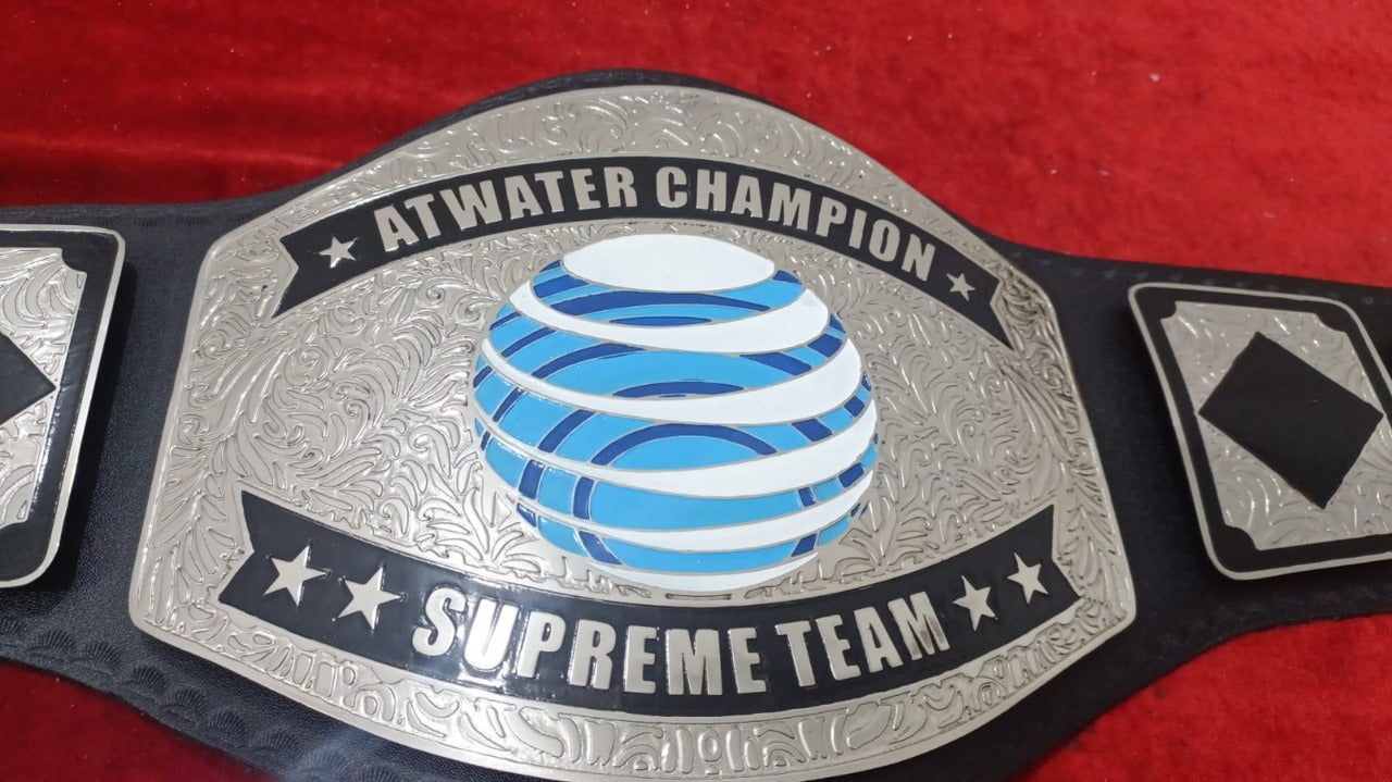 Custom Name and At Water Logo Wrestling Championship Belt - Customize Wrestling Belts