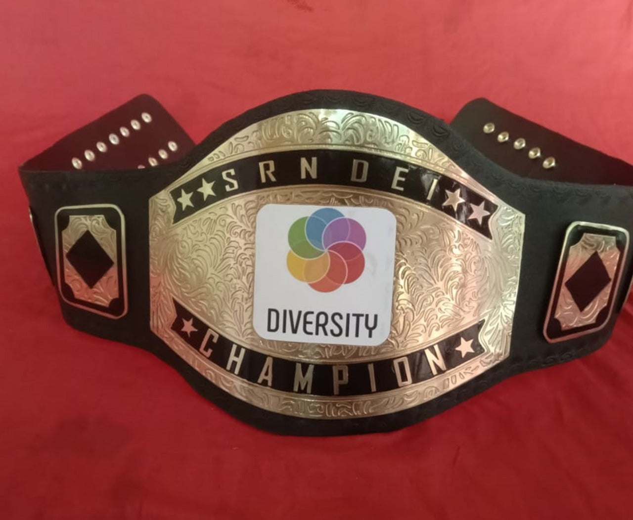 Custom Name and Diversity Logo Wrestling Championship Belt - Customize Wrestling Belts