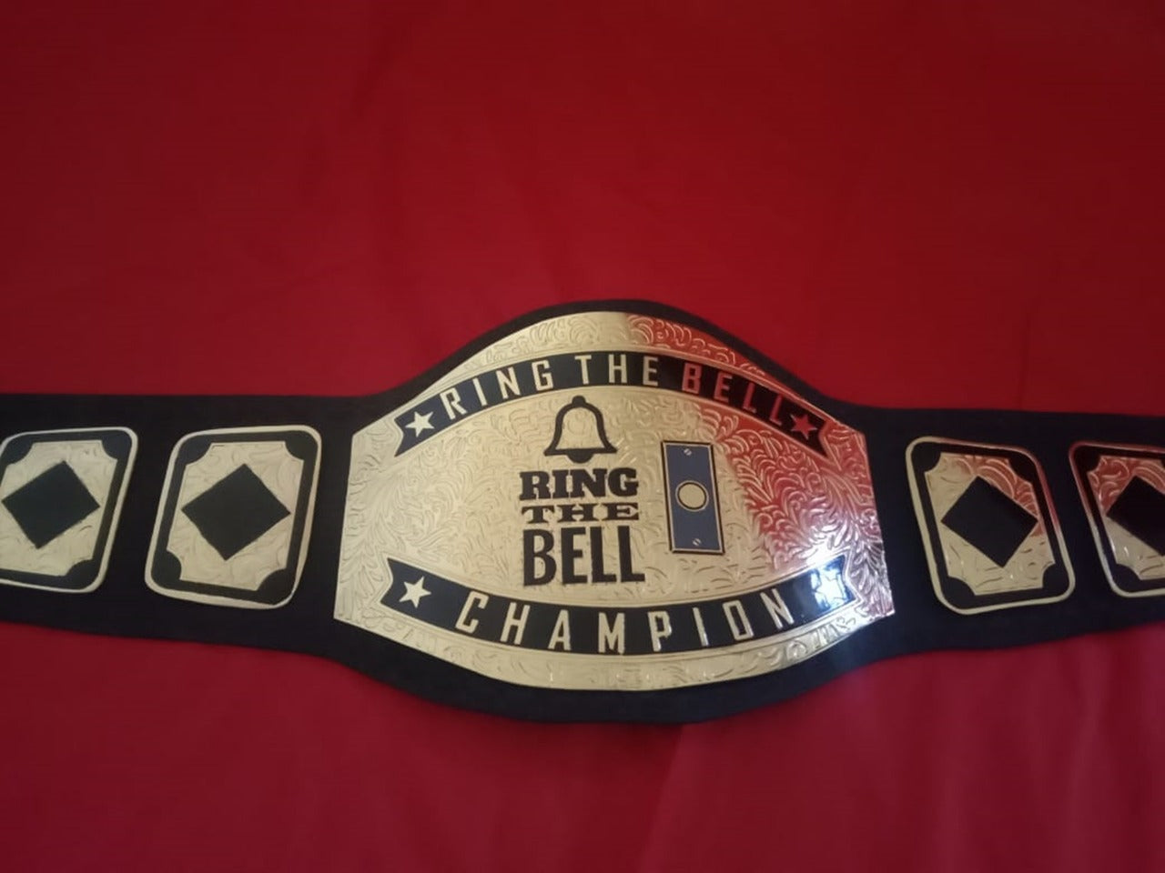 Custom Name and Ring The Bell Logo Wrestling Championship Belt - Customize Wrestling Belts