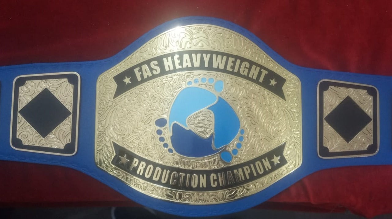 Custom Name and Foot Print Logo Wrestling Championship Belt - Customize Wrestling Belts