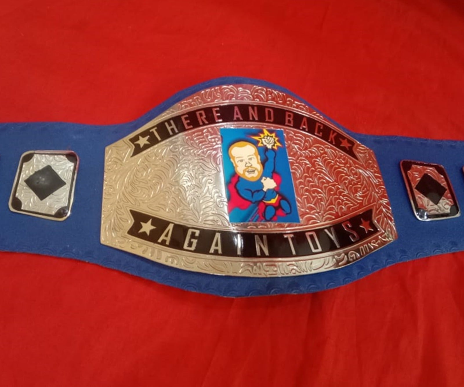 Custom Name and Super Character Logo Wrestling Championship Belt - Customize Wrestling Belts