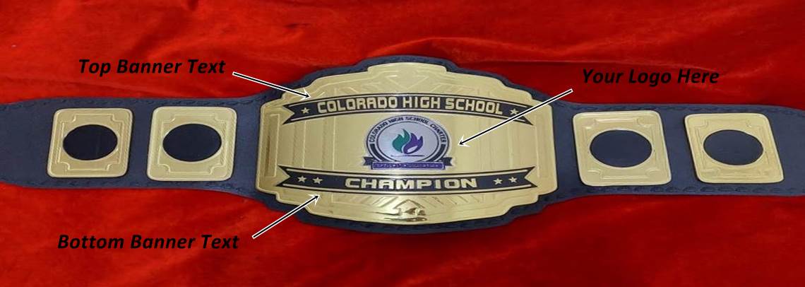 Custom Name and School  Logo For Your School Wrestling Championship Belt - Customize Wrestling Belts