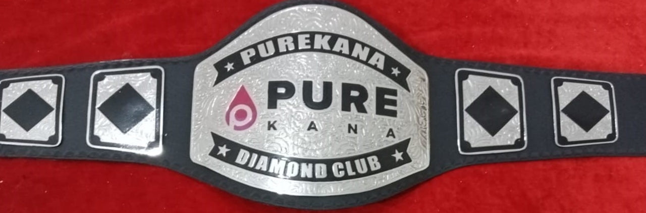 Custom Name and Pure Kana Logo Wrestling Championship Belt - Customize Wrestling Belts