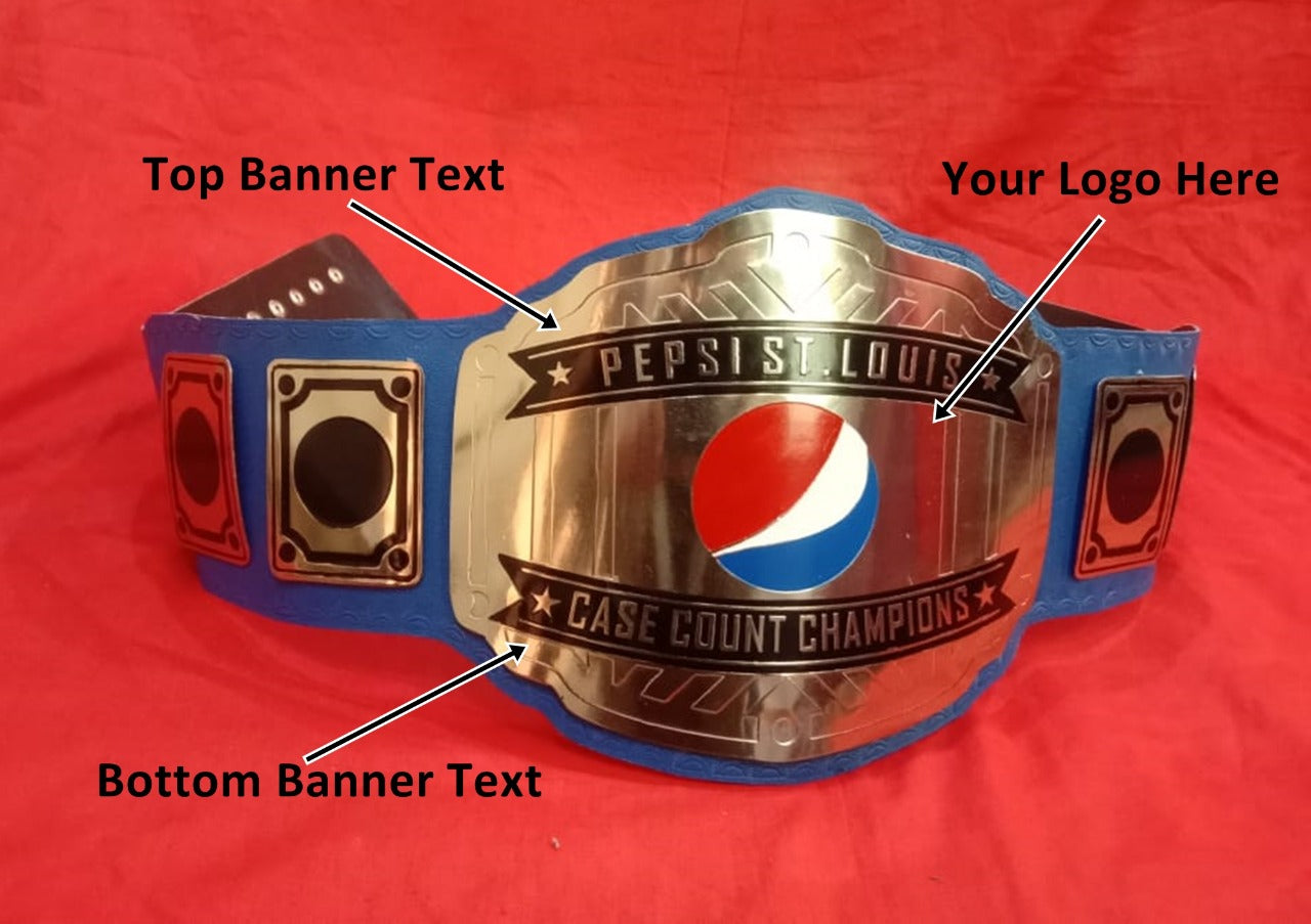 Custom Name and Pepsi Ball Logo Wrestling Championship Belt - Customize Wrestling Belts